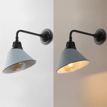 Croydon 9.63" Farmhouse Industrial Indoor/Outdoor Iron LED Gooseneck Arm Outdoor Sconce
